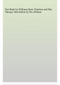 Test Bank for Williams Basic Nutrition and Diet Therapy 16 th Edition by Nix William  2023 || ISBN : 9780323653763 ||Complete Guide A+