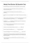 Milady Final Review 100 Question Test Questions With 100% Correct Answers.