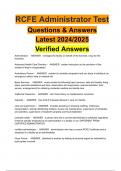 RCFE Administrator Test Questions & Answers Latest 2024/2025 Verified Answers