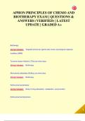 APHON PRINCIPLES OF CHEMO AND  BIOTHERAPY EXAM | QUESTIONS &  ANSWERS (VERIFIED) | LATEST  UPDATE | GRADED A+