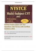 NYSTCE Multi-subject CST Test Questions (362 Terms) with Certified Solutions 2024. 