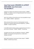 issa final exam GRADED A LATEST 2023/2024 /issa final exam TO SCORE A    quickness as it relates to the element of reactive training? - CORRECT  ANSWER    The ability to react and change body position with maximum rate of force production    What is the c