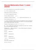 Discrete Mathematics Exam 1 | Latest 2024/25