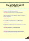 BIO 172 EXAM 2 | QUESTIONS &  ANSWERS (VERIFIED) | LATEST  UPDATE | GRADED A+BIO 172 EXAM 2 | QUESTIONS &  ANSWERS (VERIFIED) | LATEST  UPDATE | GRADED A+