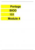 BIOLOGY 151 MODULE 4 QUIZ (Anatomy of the Skeleton) Questions and Answers 2024 - Portage Learning