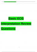 Basic ECG interpretation Exam Review Solution 100% Accurate