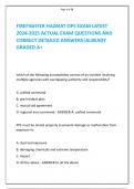 FIREFIGHTER HAZMAT OPS EXAM LATEST  2024-2025 ACTUAL EXAM QUESTIONS AND  CORRECT DETAILED ANSWERS|ALREADY GRADED A+ 