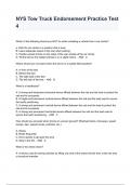 NYS Tow Truck Endorsement Practice Test 4 Exam Questions And Answers 