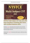 NYSTCE Multi-Subject CST (221.222.245) Exam Questions Containing 381 Terms with Certified Solutions 2024. 