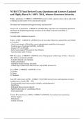 NURS 372 Final Review Exam, Questions and Answers Updated and Highly Rated A+ 100% 2024_ Western Governors University