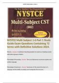 NYSTCE Multi Subject 1-6 Part 1 Study Guide Exam Questions Containing 72 terms with Definitive Solutions 2024. 