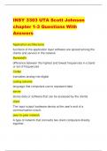 INSY 3303 UTA Scott Johnson  chapter 1-3 Questions With  Answers