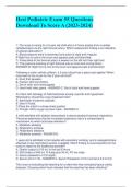 Hesi Pediatric Exam 55 Questions  Download To Score A (2023-2024) 1. The nurse is caring for a 3-year old child who is 2 hours postop from a cardiac  catheterization via the right femoral artery. Which assessment finding is an indication  of arterial obst