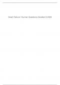  Heart Failure i Human Questions Graded A 2024 