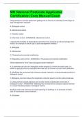 MN National Pesticide Applicator Certification Core Manual Exam