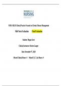 NURS 3021H Clinical Practice Focused on Chronic Disease Management Mid-Term Evaluation Final Evaluation Student: Megan Scott  Clinical Instructor: Desiree Langer  Date: December 6th, 2020  Missed Clinical Hours: 0 Missed CLC Lab Hours: 0