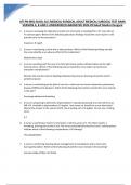  ATI PN MED SURG';GU :MEDICAL-SURGICAL ADULT MEDICAL SURGICAL TEST BANK  VERSION A, B AND C ANSWERED/ELABORATED 2023.PN Adult Medical Surgical,Updated 