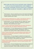 MED SURG RN EXIT EXAM NEWEST 2024 VERSION 2 ACTUAL EXAM 55 QUESTIONS AND CORRECT DETAILED ANSWERS WITH RATIONALES (VERIFIED ANSWERS) |ALREADY GRADED A+||BRAND NEW!! 