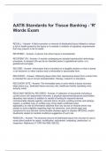 AATB Standards for Tissue Banking - 'R' Words Exam