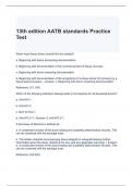 13th edition AATB standards Practice Test 100% Answered