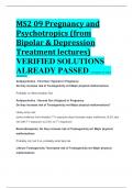 APPROVED!!!! MS2 09 Pregnancy and Psychotropics (from Bipolar & Depression Treatment lectures) VERIFIED SOLUTIONS  ALREADY PASSED UNIVERSITY OF TEXASMS2 09 Pregnancy and Psychotropics (from Bipolar & Depression Treatment lectures) VERIFIED SOLUTIONS  ALRE