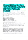 Pharm HESI Practice Exam 100% VERIFIED ANSWERS  2024/2025 ALREADY  PASSED