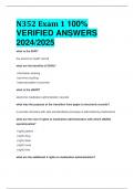 N352 Exam 1 100%  VERIFIED ANSWERS  2024/2025