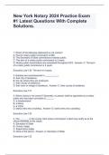 New York State Notary Exam Comprehensive Study Guide (Also make sure to carefully read through and review the NY State Notary Public License Law) updated version as of January 2024