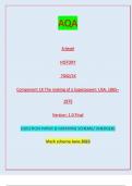 AQA A-level  HISTORY 7042/1K  Component 1K The making of a Superpowe| QUESTION PAPER & MARKING SCHEME| [MERGED] Marking scheme June 2023 | r: USA, 1865– 1975 Version: 1.0 Final IB/M/Jun23/E4 7042/1K A-level HISTORY