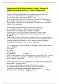 Community Health Nursing in Canada - Chapter 1 Community Health Nurse – Qs&As (Rated A+)