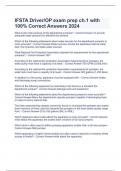 IFSTA Driver/OP exam prep ch.1 with 100% Correct Answers 2024