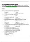 Test Bank Medical Assisting for Pharmacology Clear and Simple A Guide to Drug Classifications and Dosage Calculations 4th Edition Test Bank By Cynthia J. Watkins