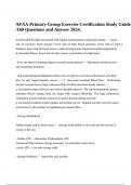 AFAA Primary Group Exercise Certification Study Guide /160 Questions and Answer 2024 & AFAA GFI Practice Exam Questions and Answers.