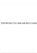 NURS 480 Week 2 Test 1 Study Guide 2024 A+ Graded.