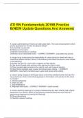 ATI RN Fundamentals 2019B Practice B(NEW Update Questions And Answers)