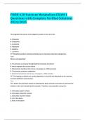 FNDH 620 Nutrient Metabolism EXAM 1 Questions with Complete Verified Solutions 2024/2025