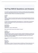 Vet Prep NAVLE Questions and Answers (Graded A)