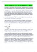 WGU D333 Ethics in Technology - WGU Questions and Answers 100% Accuracy |Key terms from the "Ethics in Information Technology" textbook. From the summaries of chapters 1 - 10.