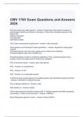 CMV 176V Exam Questions and Answers 2024