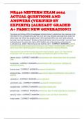 NR546 MIDTERM EXAM 2024 ACTUAL QUESTIONS AND ANSWERS (VERIFIED BY EXPERTS) -ALREADY GRADED A+ PASS!!! NEW GENERATION!!!