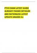 PTCE EXAM LATEST GUIDE ALREADY PASSED DETAILED AND RATIONLESS LATEST UPDATE GRADED A+                        Accreditation Council for Pharmacy Education (ACPE) - CORRECT ANSWER-National agency for the accreditation of professional degree programs in phar