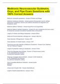 Medtronic Neurovascular Guidewire, Onyx, and Pipe Exam Questions with  100% Correct Answers