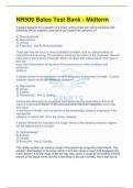 {ANSWERED} NR509 Bates Test Bank - Midterm Questions and Answers Latest 2024 |A patient presents for evaluation of a sharp, aching chest pain which increases with breathing. Which anatomic area would you localize the symptom to?  A) Musculoskeletal B) Rep