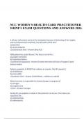 NCC WOMEN'S HEALTH CARE PRACTITIONER WHNP 5 EXAM QUESTIONS AND ANSWERS 2024.