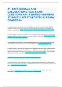 ATI SAFE DOSAGE AND CALCULATIONS REAL EXAM QUESTIONS AND VERIFIED ANSWERS 2024-2025 LATEST UPDATE// ALREADY GRADED A+ a nurse is assisting w/ the orientation of a newly licensed nurse. the nurse should explain that it is important to have a second nurse r