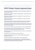 STOTT Pilates- Postural alignment Exam with 100% correct Answers