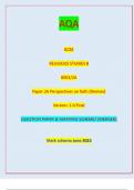 AQA GCSE RELIGIOUS STUDIES B 8063/2A Paper 2A Perspectives on faith AQA | QUESTION PAPER & MARKING SCHEME/ [MERGED] Marking scheme June 2023(themes) Version: 1.0 Final *jun2380632a01* IB/G/Jun23/E5 8063/2A