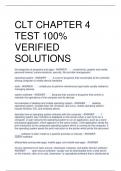 CLT CHAPTER 4  TEST 100%  VERIFIED  SOLUTIONS 