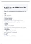 AATB (CTBS) Part 2 Exam Questions and Answers