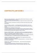 LAW OF CONTRACTS EXAM 2 QUESTIONS WITH CORRECT ANSWERS